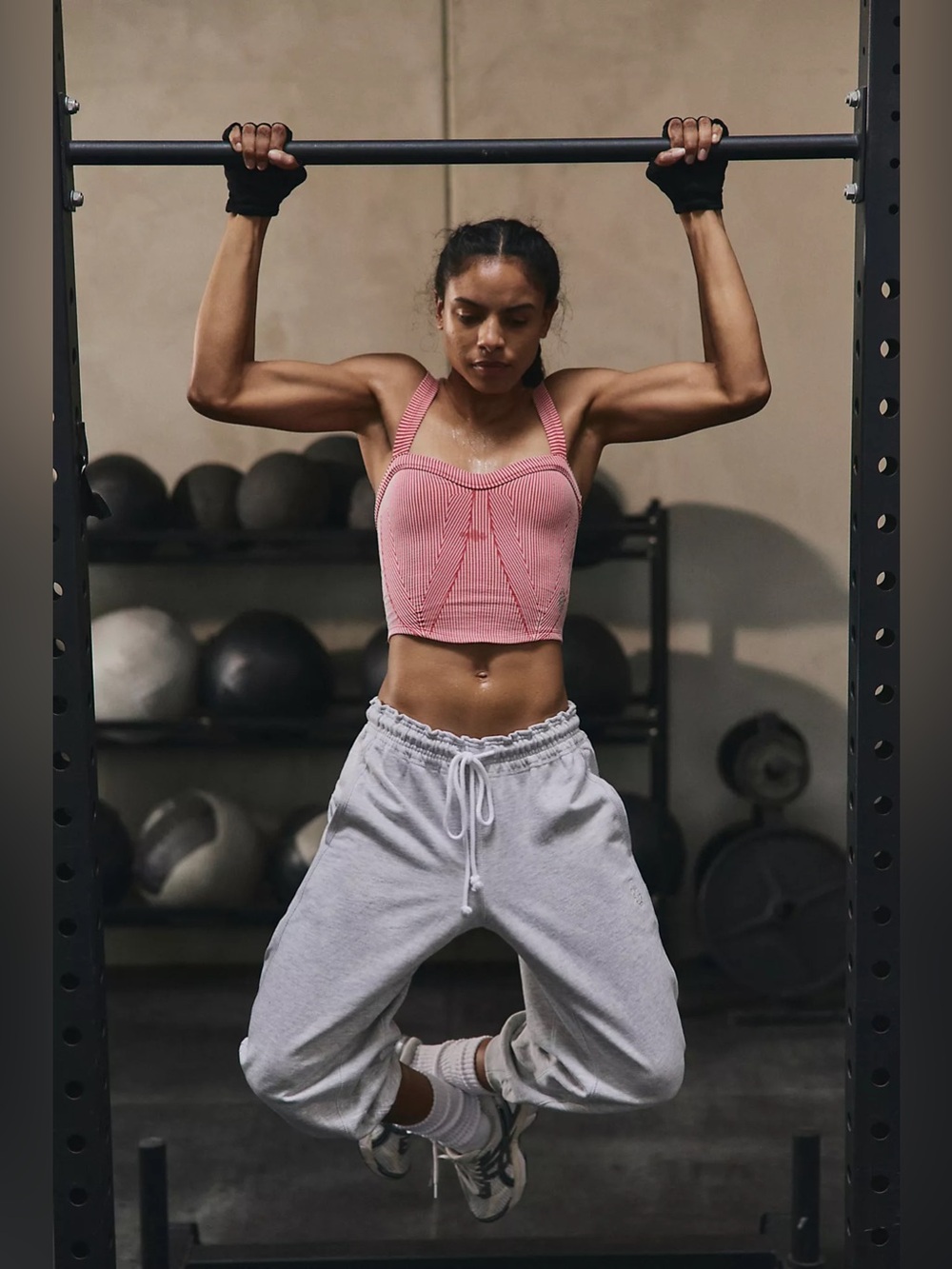 Free People Movement Active Blush Perfectly Plaited Ribbed Cami Tank Top - Picture 7 of 13
